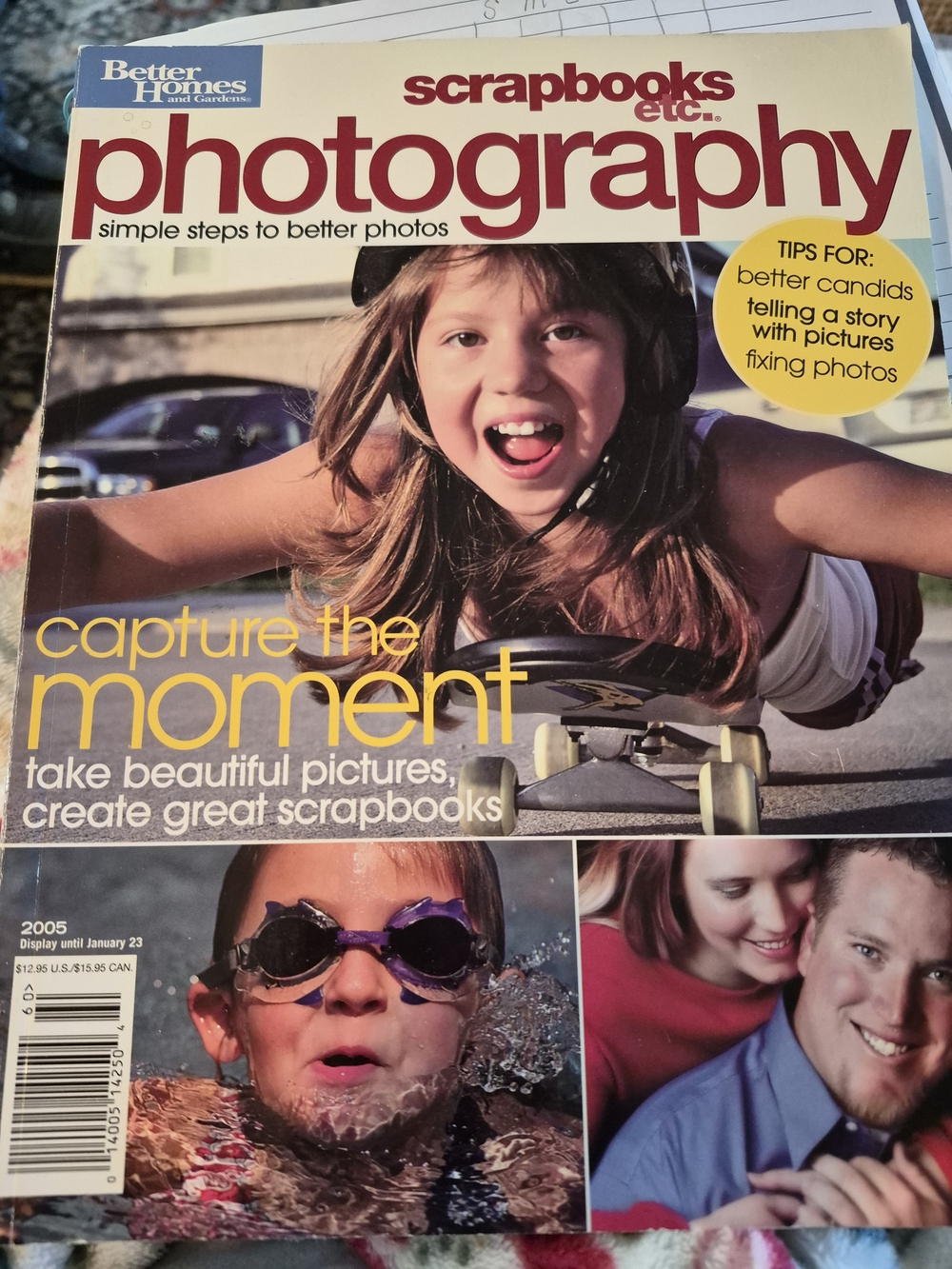 Better Homes And Gardens photography magazine — cream, red, yellow cover